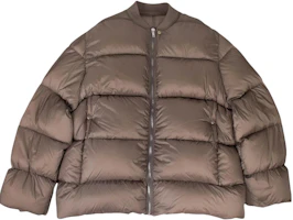 Rick Owens Solid Color Bomber Jacket in Light Brown RU19F4788NZD3-34 Rick Owens Solid Color Bomber Jacket in Light Brown RU19F4788NZD3-34