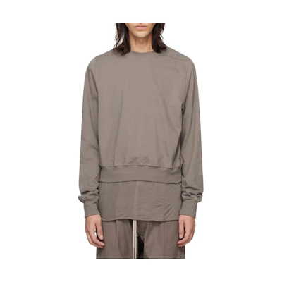 Rick Owens Solid Color Crewneck Sweatshirt Gray RU01D3289BA-34
