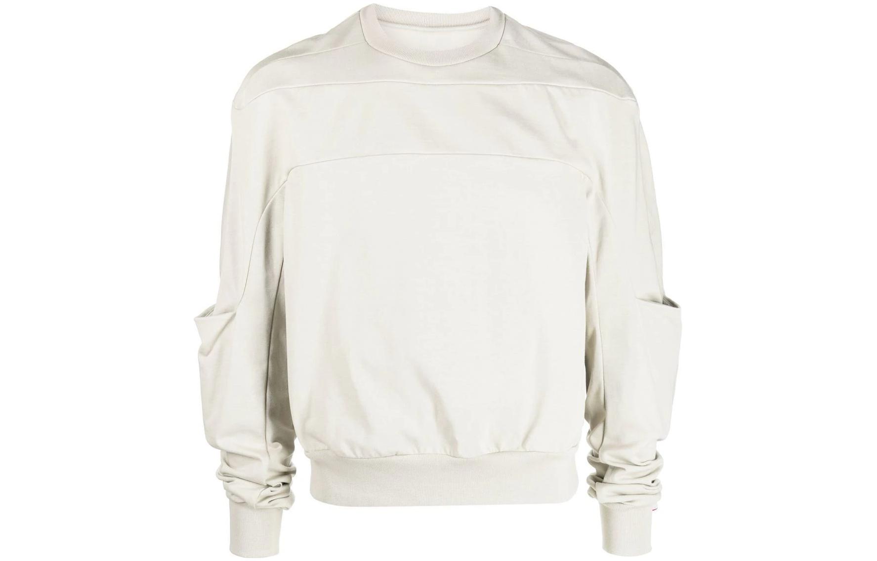 Rick Owens Solid Color Crewneck Sweatshirt Men’s Off-White RU01C4279BA-21