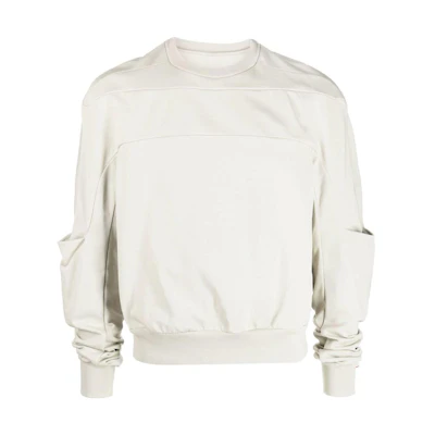 Rick Owens Solid Color Crewneck Sweatshirt Men’s Off-White RU01C4279BA-21