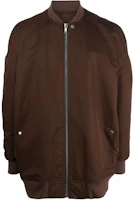 Rick Owens Solid Color Drop-Shoulder Bomber Jacket - Brown RU02C7795TH-04 Rick Owens Solid Color Drop-Shoulder Bomber Jacket - Brown RU02C7795TH-04