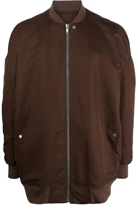 Rick Owens Solid Color Drop-Shoulder Bomber Jacket - Brown RU02C7795TH-04 Buy Rick Owens Solid Color Drop-Shoulder Bomber Jacket - Brown RU02C7795TH-04