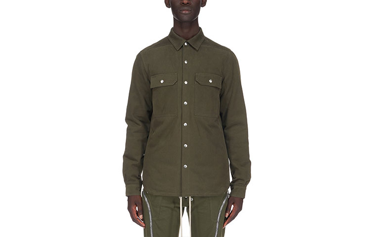 Rick Owens Solid Color Fitted Casual Long Sleeve Jacket for Men RU02B2729CF-15