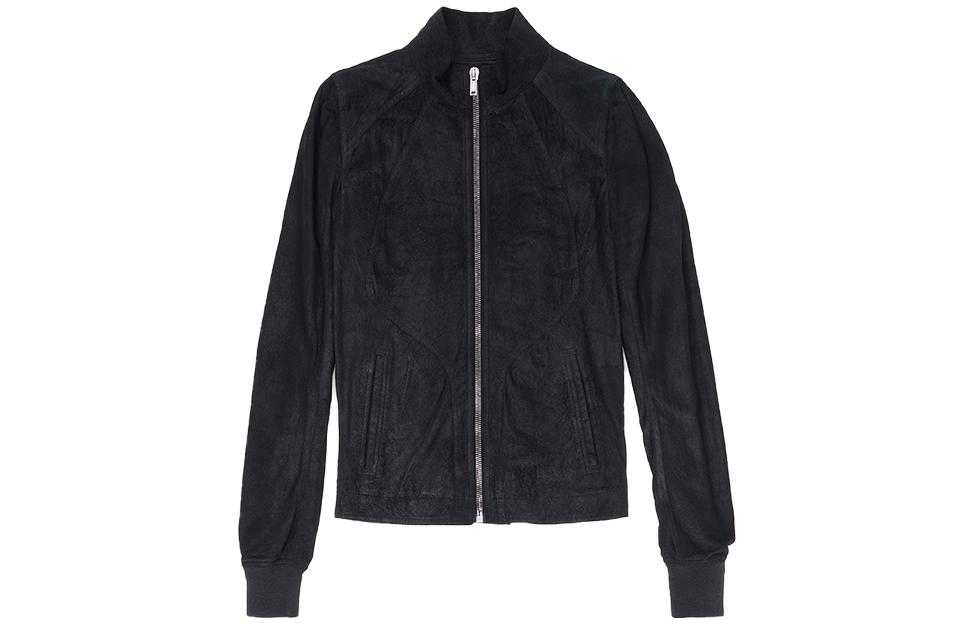 Rick Owens Solid Color High Neck Zip Jacket Black RF00M6761LB-09