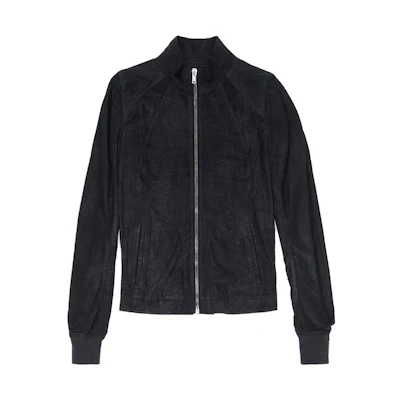 Rick Owens Solid Color High Neck Zip Jacket Black RF00M6761LB-09