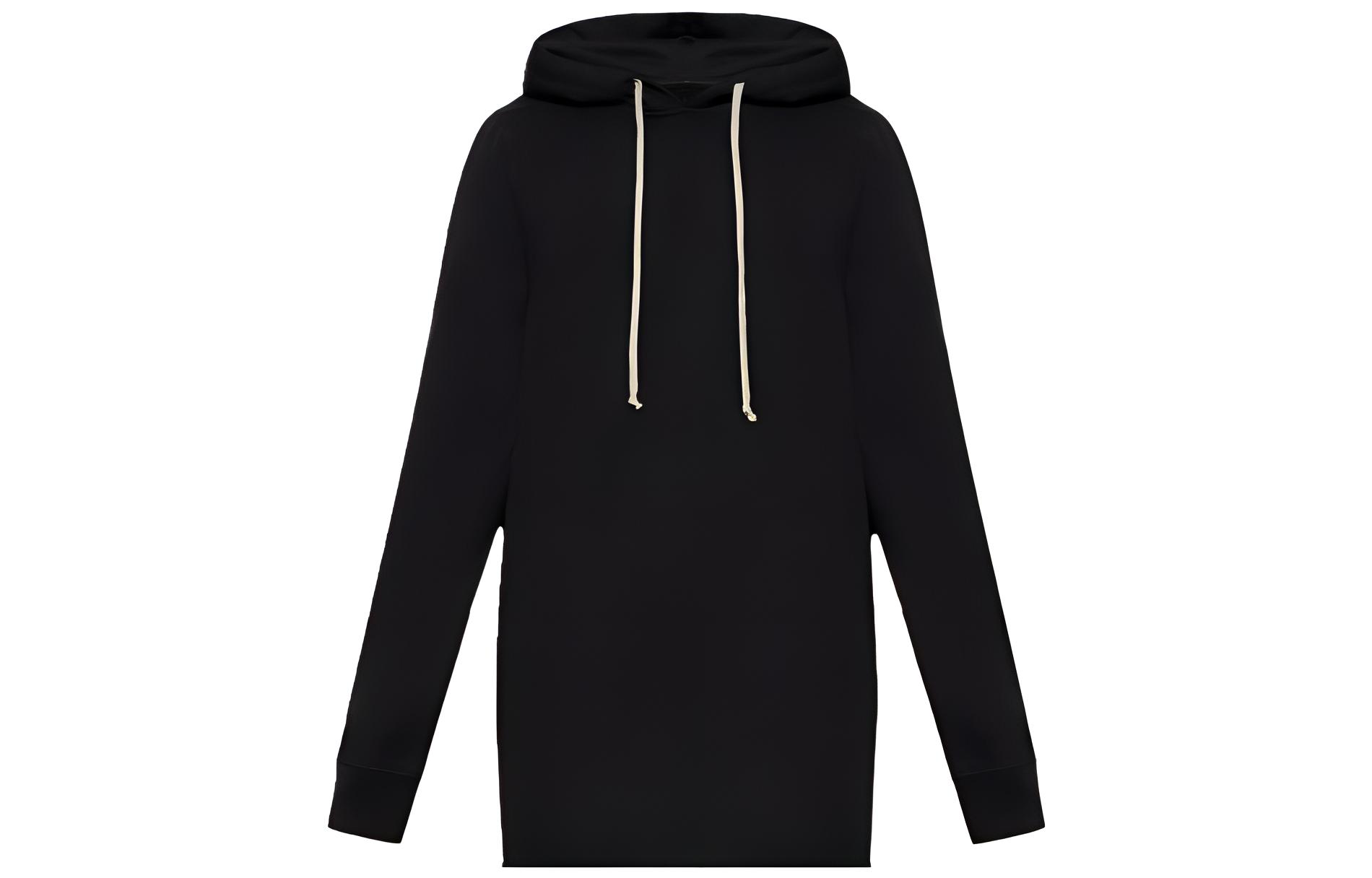 Rick Owens Solid Color Hoodie Black DU02C5295RIG-09