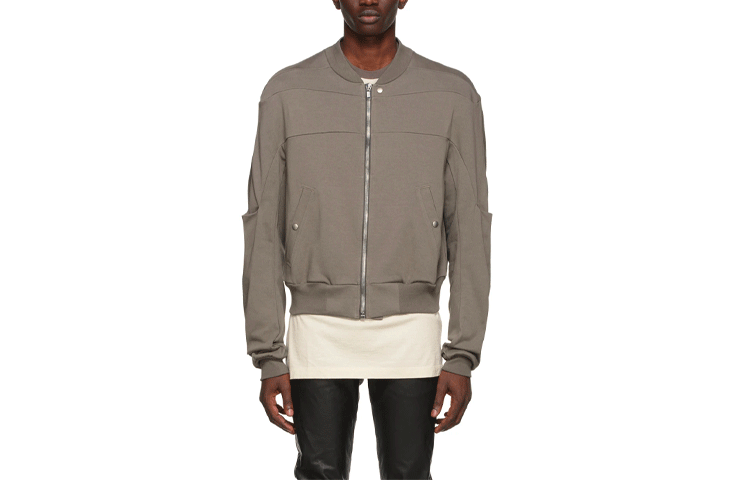 Rick Owens Solid Color Jacket Taupe 221232M2020-06