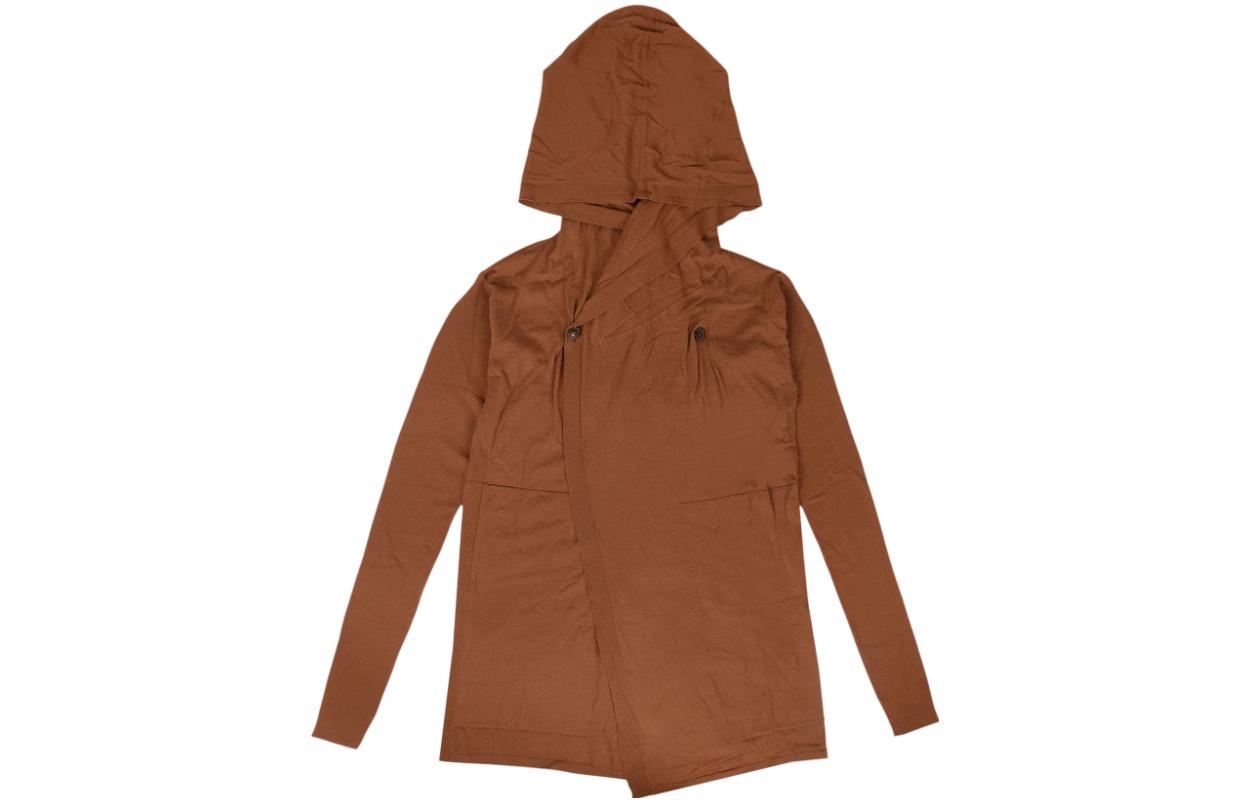 Rick Owens Solid Color Oversized Hooded Jacket Orange RU19F4624 M 173