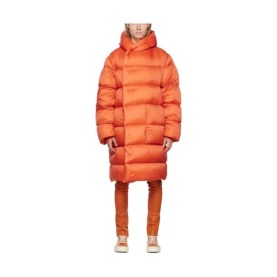 Rick Owens Solid Color Oversized Long Sleeve Hooded Jacket Orange RU02B2998NZD3-53
