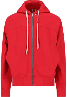Rick Owens Solid Color Red Hoodie Full-Zip Sweatshirt RU01D3241BA-03 Buy Rick Owens Solid Color Red Hoodie Full-Zip Sweatshirt RU01D3241BA-03
