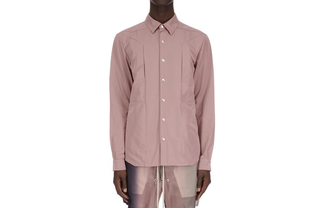 Rick Owens Solid Color Single-Breasted Jacket Grey Pink RU01D3727SCT-63