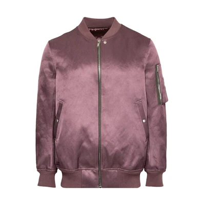 Rick Owens Solid Color Zip-Up High Neck Jacket - Red Brown RU02C7789CD-33