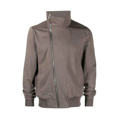 Rick Owens Solid Color Zip-Up High Neck Jacket 1320058M12519
