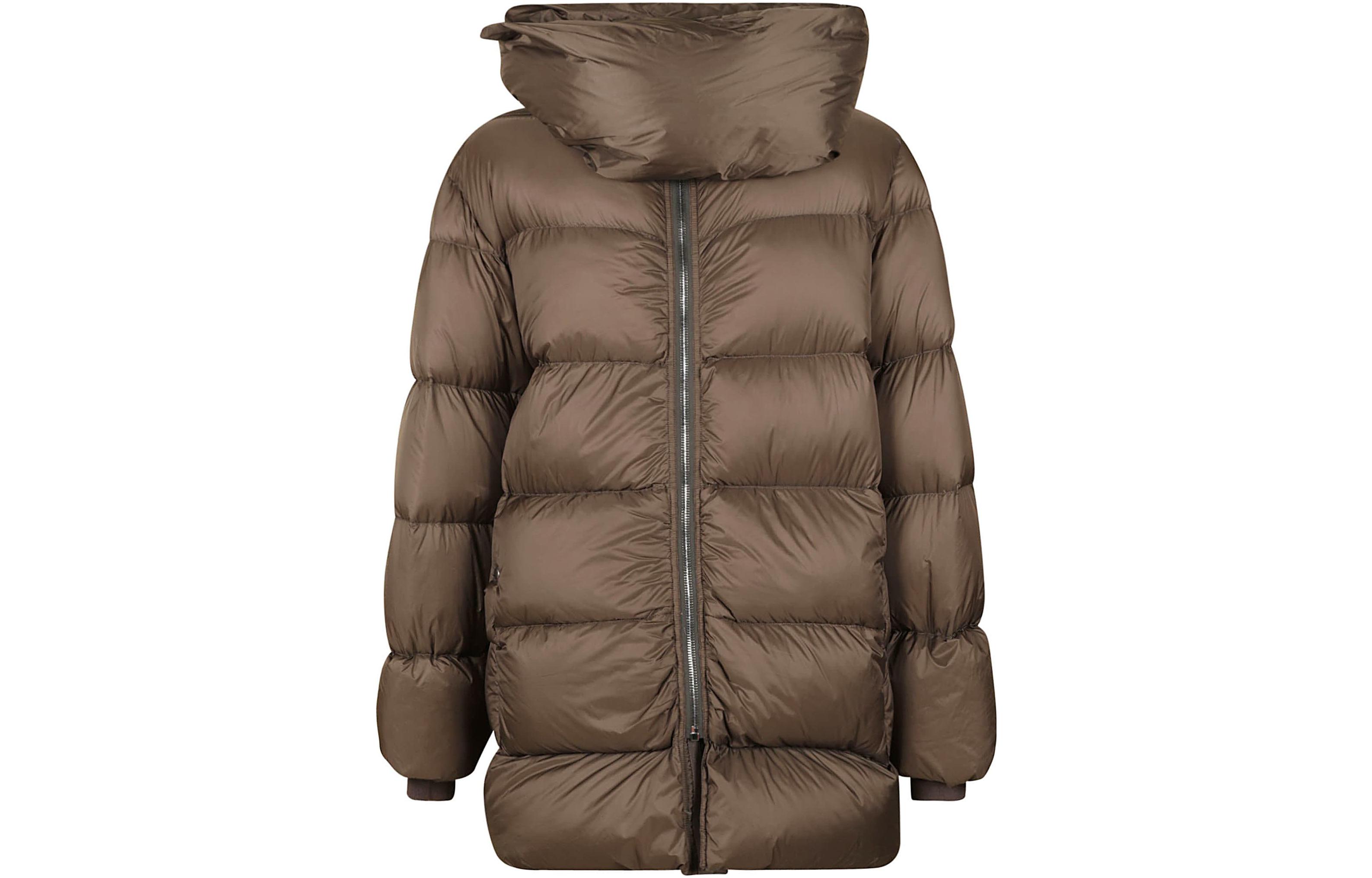 Rick Owens Solid Color Zip-Up Hooded Jacket RU02B2741NZD3-34