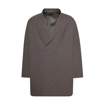 Rick Owens Solid Gray Oversized Long Sleeve Jacket RU01E5751WA-34