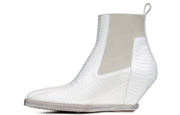 Rick Owens SS20 Chelsea Boots 'Chalk Snake'