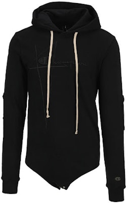 Rick Owens SS21 Black Logo Lettering Jumpsuit Hoodie. CM21S0007216756-09 Buy Rick Owens SS21 Black Logo Lettering Jumpsuit Hoodie. CM21S0007216756-09