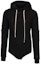 Buy Rick Owens SS21 Black Logo Lettering Jumpsuit Hoodie. CM21S0007216756-09