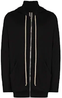 Rick Owens SS21 Drawstring Hooded Long Coat Hoodie Black Mens RU21S6614WSB-100 Rick Owens SS21 Drawstring Hooded Long Coat Hoodie Black Mens RU21S6614WSB-100