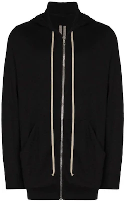 Rick Owens SS21 Jaket Hoodie Panjang Hitam Pria dengan Tali Serut RU21S6614WSB-100 Buy Rick Owens SS21 Jaket Hoodie Panjang Hitam Pria dengan Tali Serut RU21S6614WSB-100