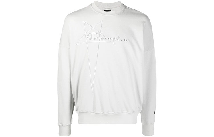 Rick Owens SS21 Logo Crewneck Sweatshirt Grey Fashion CM21S0005216760-61