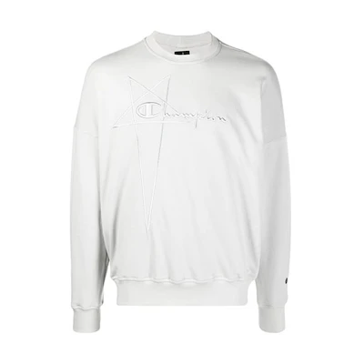 Rick Owens SS21 Logo Crewneck Sweatshirt Grey Fashion CM21S0005216760-61