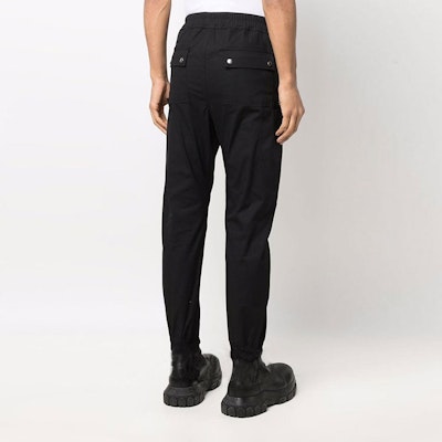 Rick Owens SS22 黑色抽繩拉鍊休閒長褲 RU01B1377TE-09 Shop Rick Owens SS22 黑色抽繩拉鍊休閒長褲 RU01B1377TE-09