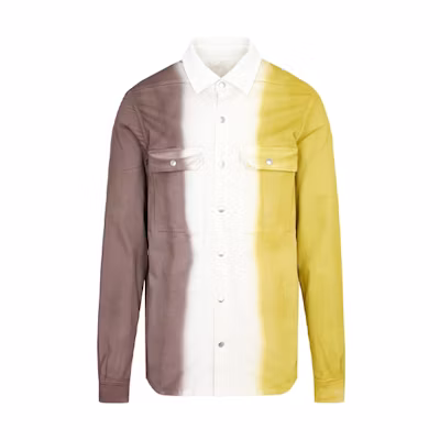 RICK OWENS SS22 Colorblock Denim Jacket with Single-Breasted Lapel. RU01B1729SDNDE642172