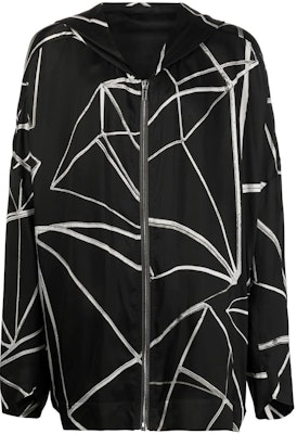 Rick Owens SS22 抽象印花輕量連帽外套 黑色 男裝 RR01B1719JP10921 Order Rick Owens SS22 抽象印花輕量連帽外套 黑色 男裝 RR01B1719JP10921