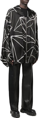 Rick Owens SS22 抽象印花輕量連帽外套 黑色 男裝 RR01B1719JP10921 Purchase Rick Owens SS22 抽象印花輕量連帽外套 黑色 男裝 RR01B1719JP10921