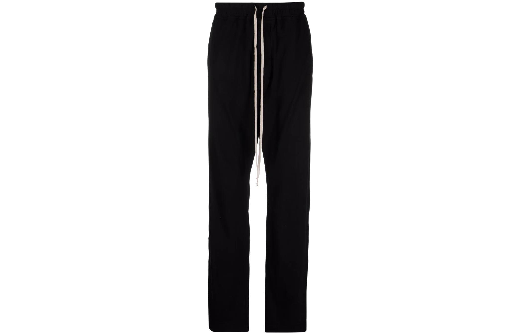 Rick Owens SS22 Berlin Black Straight-Leg Knit Drawstring Pants DU01B7392RN-09