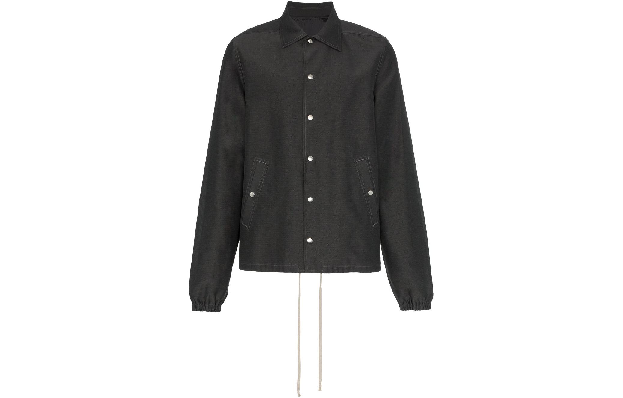 Rick Owens SS22 Black Single-Breasted Buckle Jacket RU19S2777MK-36