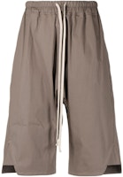 RICK OWENS SS22 Elastic Waist Drawstring Shorts Brown. RU01B1383TE-34 RICK OWENS SS22 Elastic Waist Drawstring Shorts Brown. RU01B1383TE-34