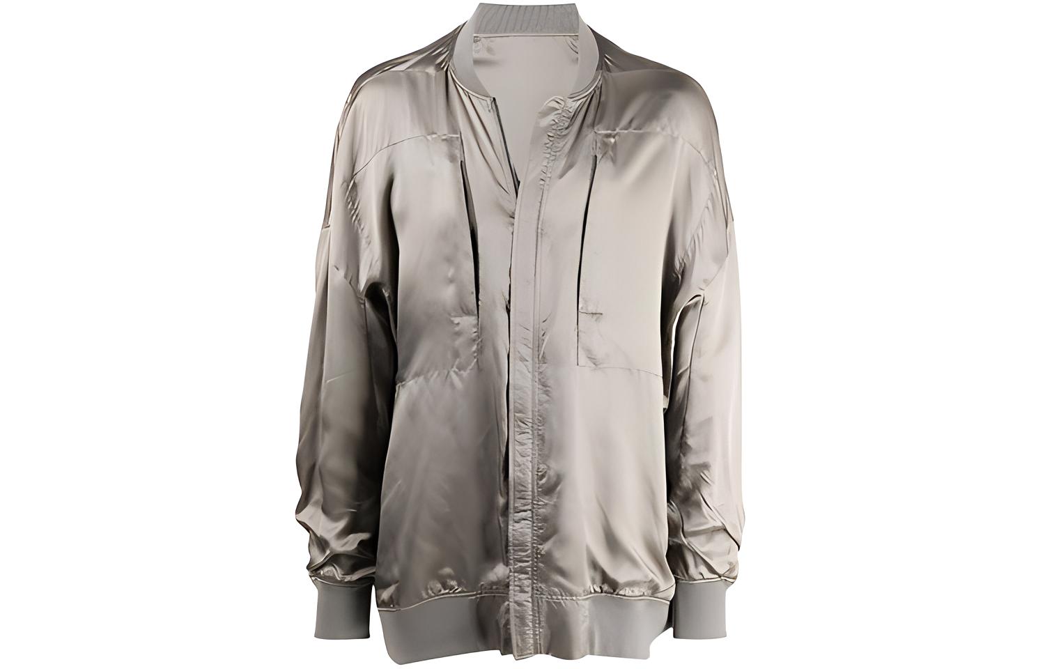 Rick Owens SS22 Jumbo Peter Aviator Jacket Men’s Grey RU01B1795J-34