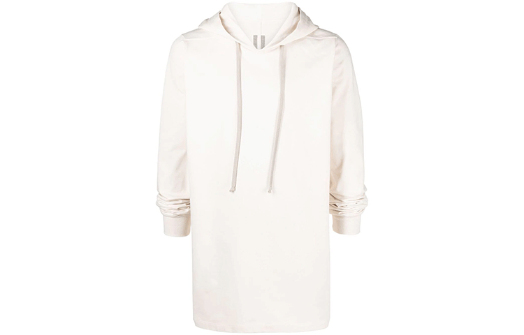 Rick Owens SS22 Long Cotton Hoodie Beige RU01B1285BA-21