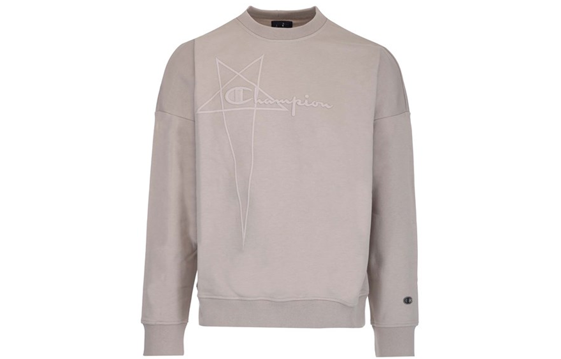 Rick Owens SS22 Pearl Cotton Crewneck Sweatshirt Grey CM01B7857 CHFE08