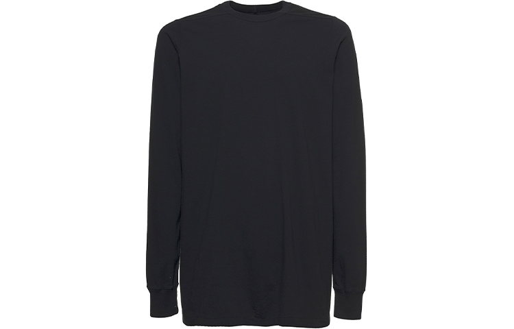 Rick Owens SS22 Plain Crewneck Pullover Sweatshirt Men’s Black RU01B1266JA-09
