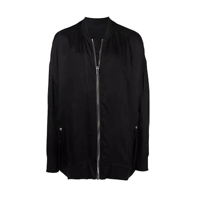 Rick Owens SS22 Plain Oversized Bomber Jacket Black Fall Edition RU01B1795J-09