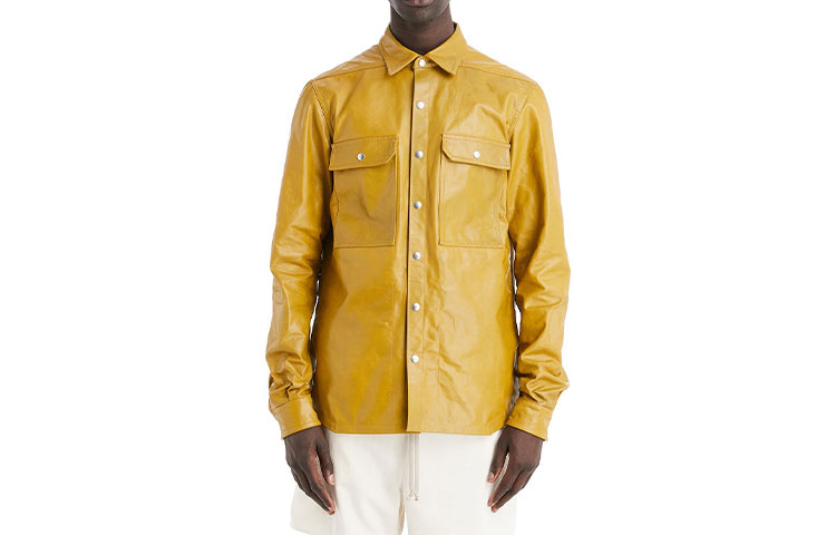 Rick Owens SS22 Pocket Panel Yellow Jacket Mens RU01B1729IGW-72