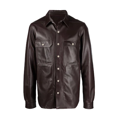 Rick Owens SS22 Single-Breasted Jacket Brown Menswear RU01B1729LLP