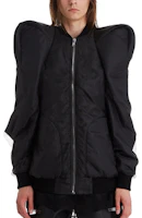 Rick Owens SS22 Solid Black Zip-Up Baseball Jacket RR01B1711NDNF-09 Rick Owens SS22 Solid Black Zip-Up Baseball Jacket RR01B1711NDNF-09
