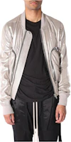 Rick Owens SS22 Solid Color Zip Bomber Jacket Champagne RU01B1791MH-98 Rick Owens SS22 Solid Color Zip Bomber Jacket Champagne RU01B1791MH-98