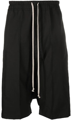 RICK OWENS SS23 黑色抽繩寬鬆低襠短褲 RU01C4384TF-09 Order RICK OWENS SS23 黑色抽繩寬鬆低襠短褲 RU01C4384TF-09