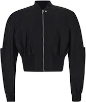 RICK OWENS SS23 Black Solid Color Short Zip Jacket. RR01C4799CR-09 RICK OWENS SS23 Black Solid Color Short Zip Jacket. RR01C4799CR-09
