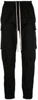 RICK OWENS SS23 Black Solid Drawstring Cargo Sweatpants RU01C4337TE-09 RICK OWENS SS23 Black Solid Drawstring Cargo Sweatpants RU01C4337TE-09