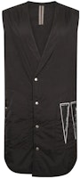 RICK OWENS SS23 Black Solid Lightweight Casual Vest. DU02B4975NDEH109 RICK OWENS SS23 Black Solid Lightweight Casual Vest. DU02B4975NDEH109