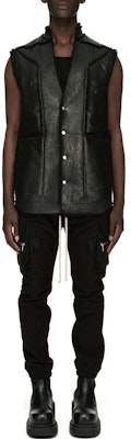 RICK OWENS SS23 Black Solid V-Neck Slim Fit Sleeveless Vest RU02C7785LSHB-09 Lookbook RICK OWENS SS23 Black Solid V-Neck Slim Fit Sleeveless Vest RU02C7785LSHB-09