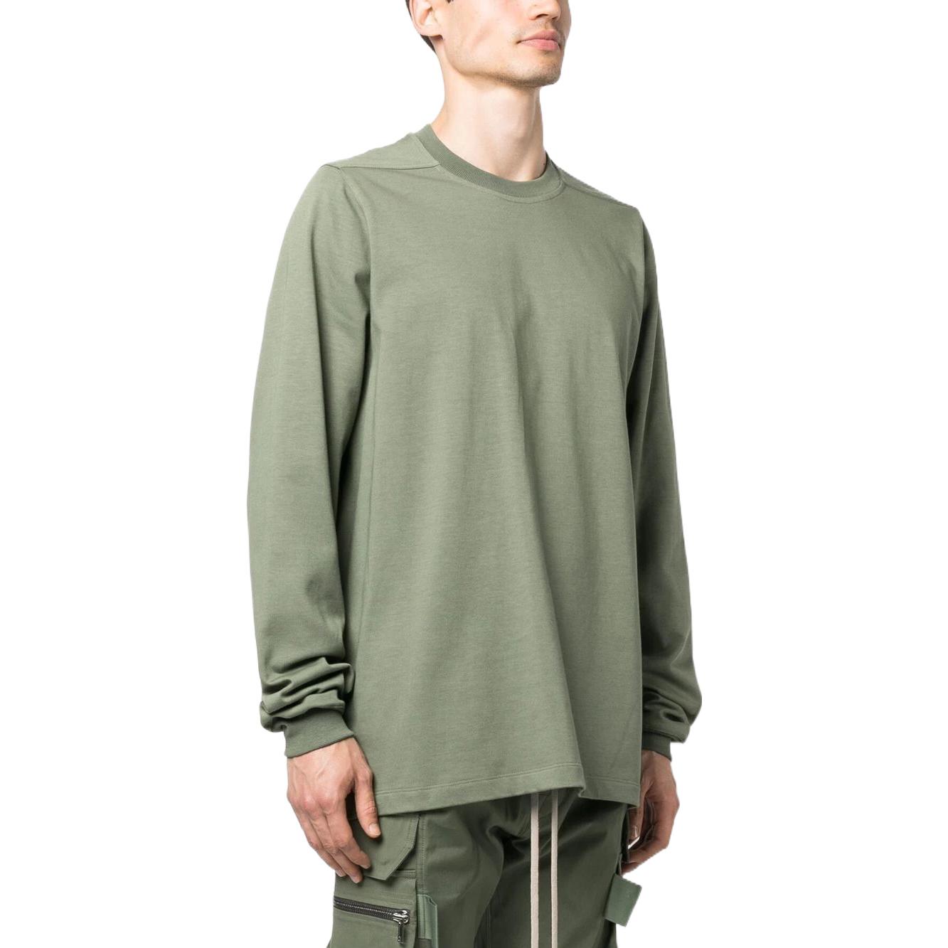 Purchase RICK OWENS SS23  Green Solid Color Crewneck Pullover Sweatshirt RU01C4277BA-55