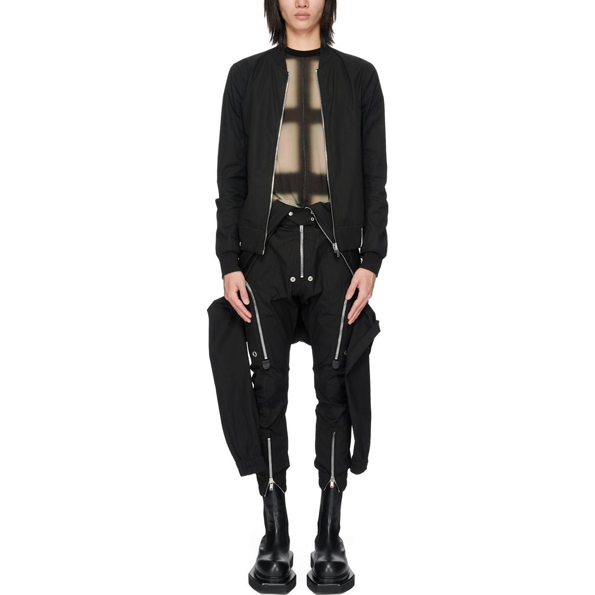 Lookbook RICK OWENS SS23 Bomber Jacket Hitam Reversible Musim Bunga Panas. RU01C4790TEJP2-0909P2