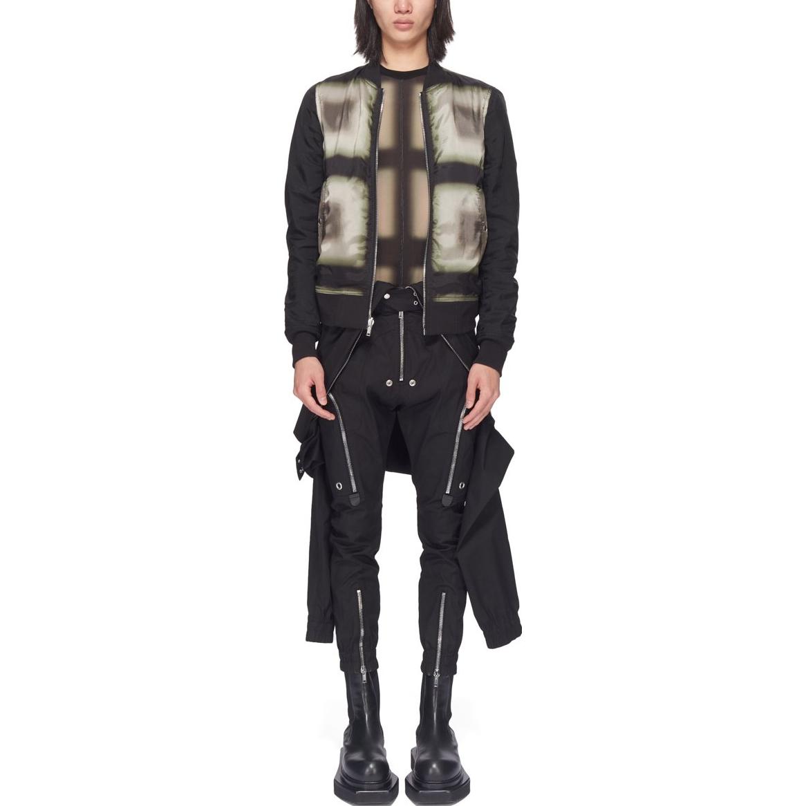 Shop RICK OWENS SS23 Bomber Jacket Hitam Reversible Musim Bunga Panas. RU01C4790TEJP2-0909P2